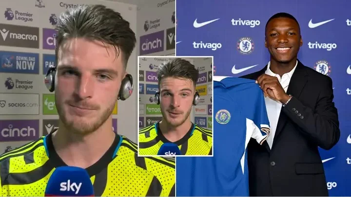 Declan Rice gives hilarious response over losing his British transfer record to Moises Caicedo