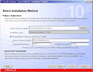 Cara Install Oracle 10g