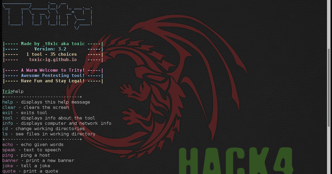 Trity - advanced pentesting framework - HACK4NET 🤖 Pentest ... - 1124 x 590 png 485kB