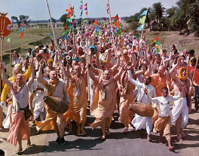 Devotees Relishing the Nectar of Krishna's Holy Names