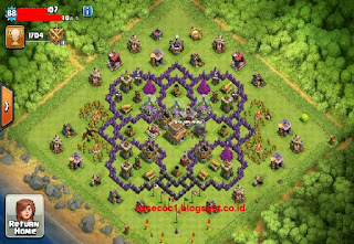 Gambar Base TH 8 Type Farming, Hibrid dan Troopy Terkuat