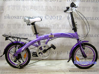 Sepeda Lipat Exotic 6 Speed 16 Inci