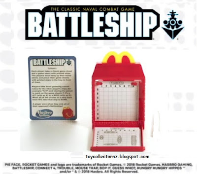 Battleship game hasbro games McDonalds happy meal toys 2019-2020