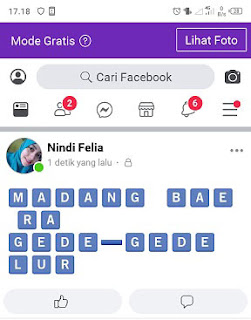 Cara Membuat Tulisan Biru Tebal di FB lite 