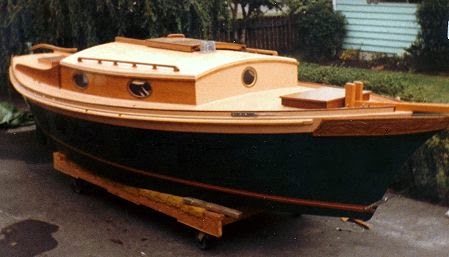 Plywood sampan sailboat