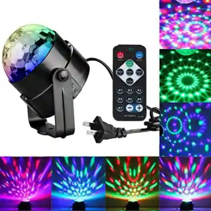 Luditek Disco Lights: Sound Activated Multi Color RBG Party Light Ball with Remote Control