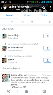 Trik mendapatkan followers di twitter