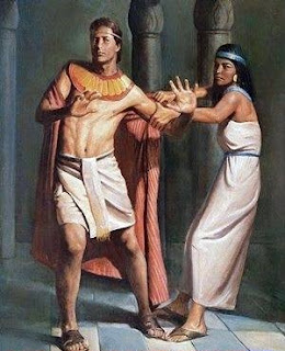 Joseph flee from Potiphar wife 