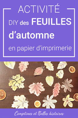 Des feuilles d'automne en papier imprimé Activité manuelle pour les enfants en pages de roman imprimé et peinture - Audrey Janvier