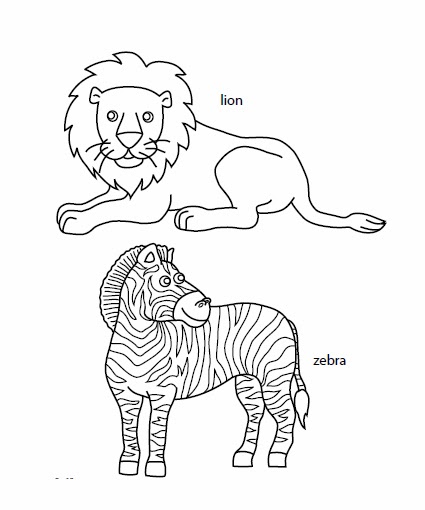 Safari or African Savanna Animals to color