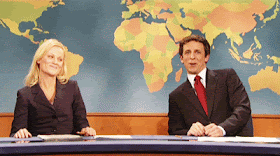 high five weekend update SNL Seth Meyers and Amy Poehler