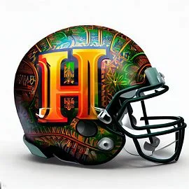 Hawaii Rainbow Warriors Concept Football Helmets