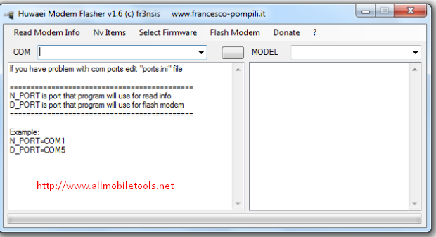 Huawei Modems Universal  Flasher Latest Version V1.6 (c)  fr3nsis Free Download