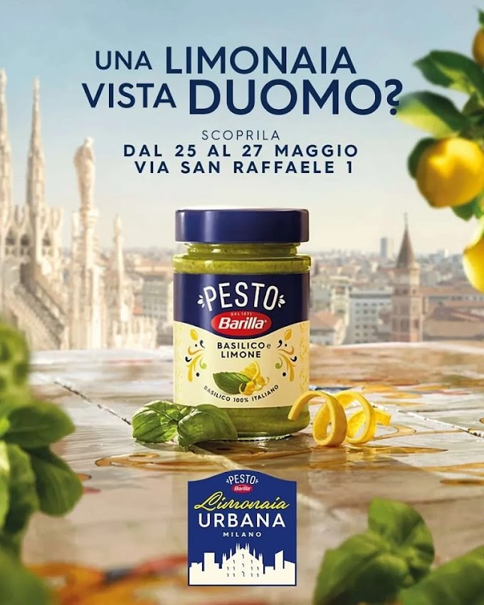 Il Nuovo Pesto Barilla Basilico e Limone sorprende Milano con Limonaia Urbana