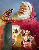 propaganda de natal e publicidade da Coca-Cola com Papai Noel