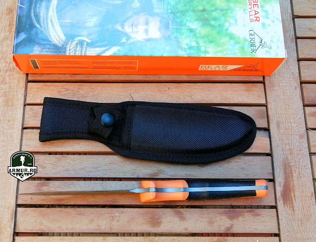 Cutit Bear Grylls Survival Guide Knife ghid de supravietuire full tang 