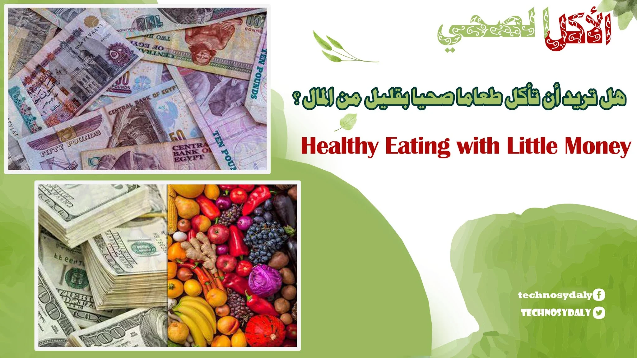 هل تريد أن تأكل طعاما صحيا بقليل من المال ؟ Healthy Eating with Little Money