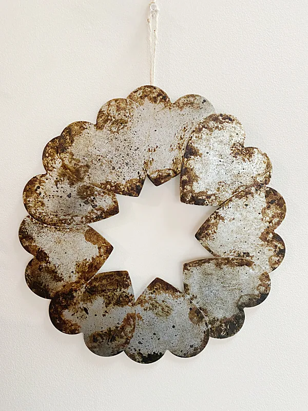 rusty heart wreath