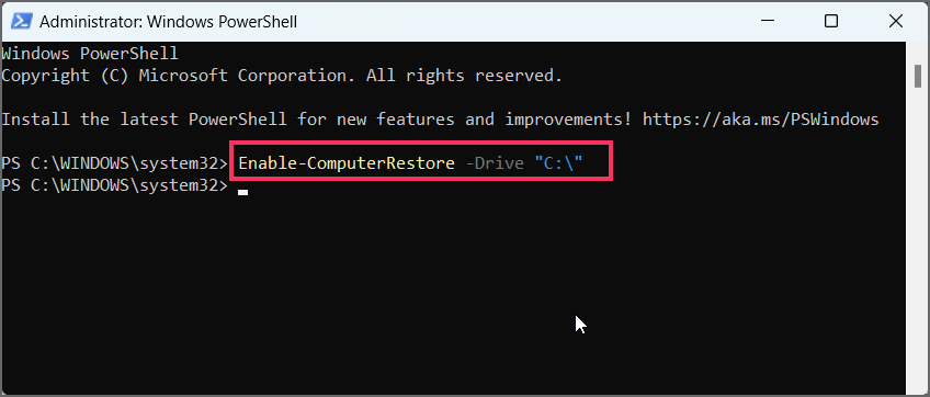 4-powershell-enable-system-protection-windows-11