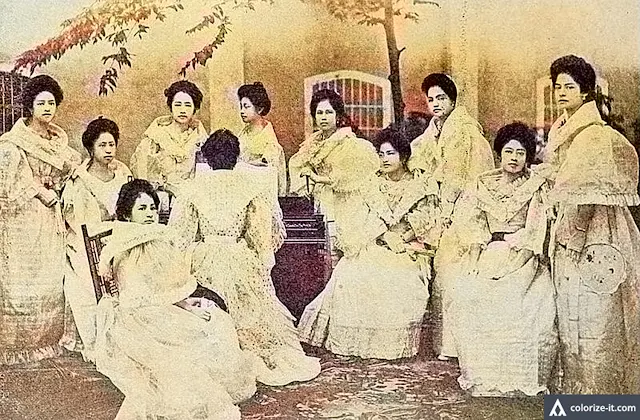 Women of the Red Cross Society of Lipa, early 1900s.  Image source:  “The Story of the Lopez Family: A Page from the History of the War in the Philippines,”