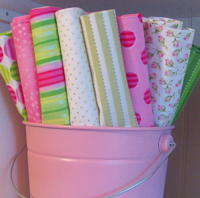Preppy, pink and green fabric by Lakehouse Dry Goods