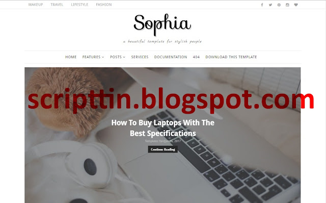 Sophia Minimal Blogger Teması