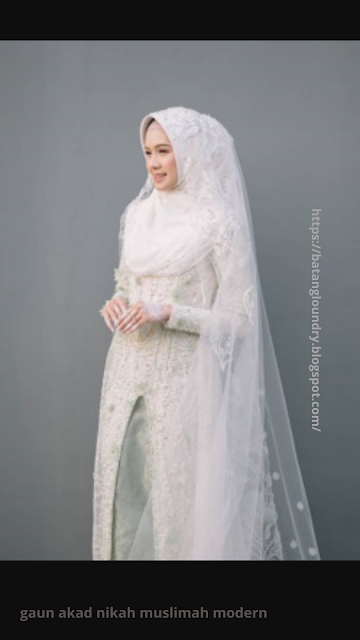 gaun akad nikah muslimah modern