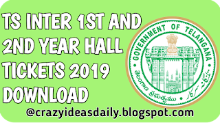ts inter 1st and 2nd year hall tickets 2019 download