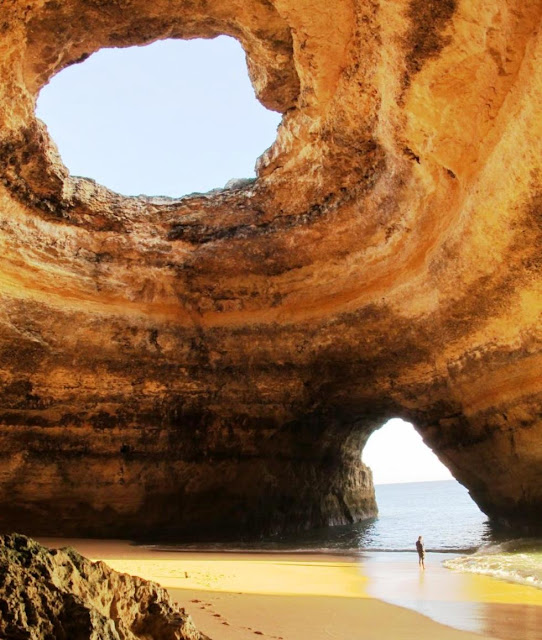 A Sea Cave On The Coast Of Portugal