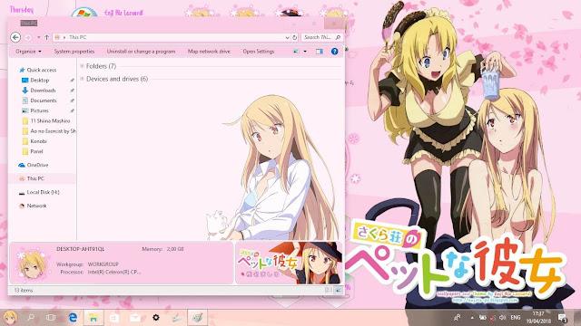 Sakurasou no Pet na Kanojo Theme Win 10 Ver. 1809 by Enji Riz Lazuardi