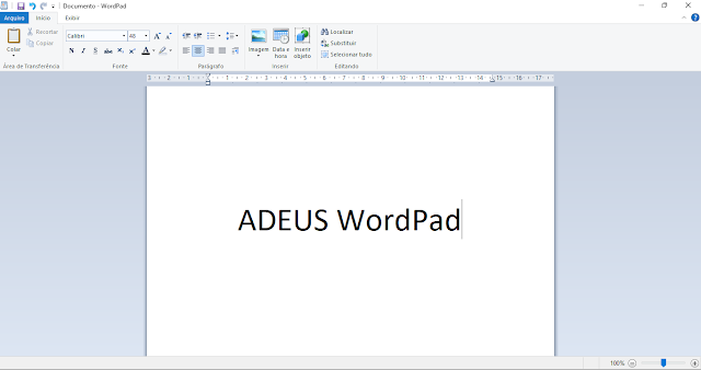 Adeus WordPad