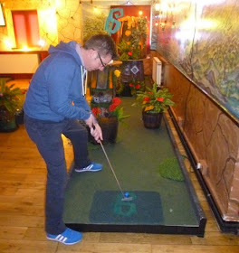 Richard Gottfried playing Plonk Mini Golf in London earlier this year