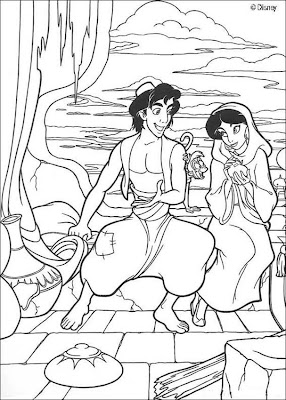 Disney Princess Coloring Pages,Aladin Coloring Pages