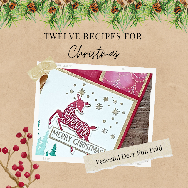 Twelve Recipes of Christmas - Peaceful Deer Fun Fold (sneak peek) | Nature's INKspirations by Angie McKenzie