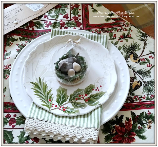 Vintage Christmas- Place Setting-From My Front Porch To Yours
