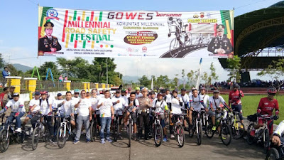 Kabid Humas Polda Jabar: Kapolres Bandung Gowes Millenial Bersama Ribuan Bikers