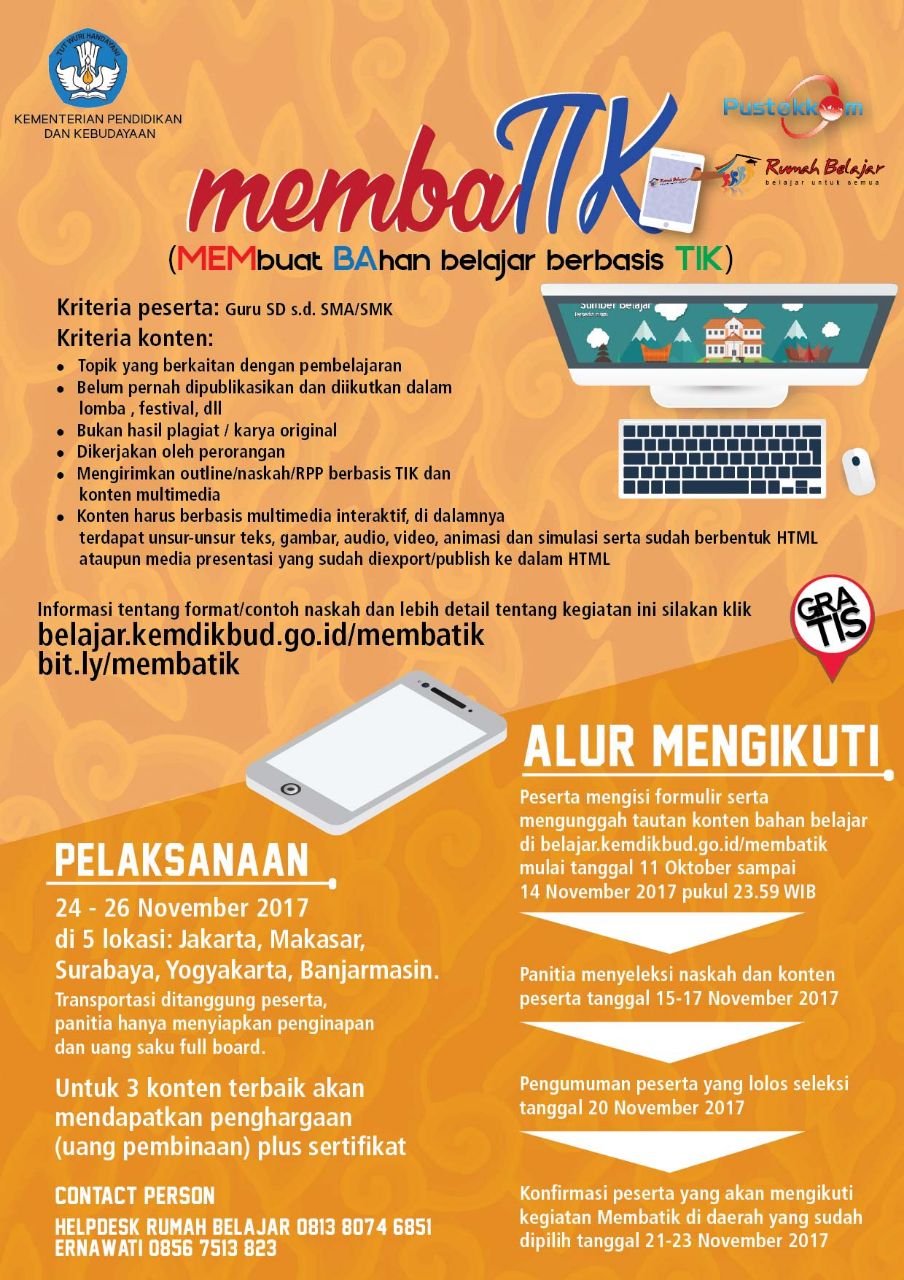Lomba Menciptakan Materi Berguru Berbasis Tik 2017