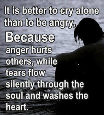 Its Better To Cry Alone Than To Be Angry