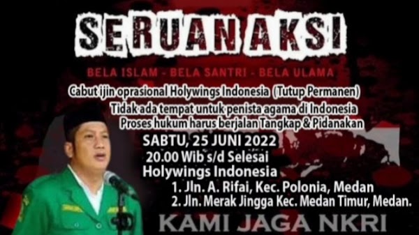 GP Ansor Medan akan Kumandangkan Adzan dan Sholawat di depan Holywings