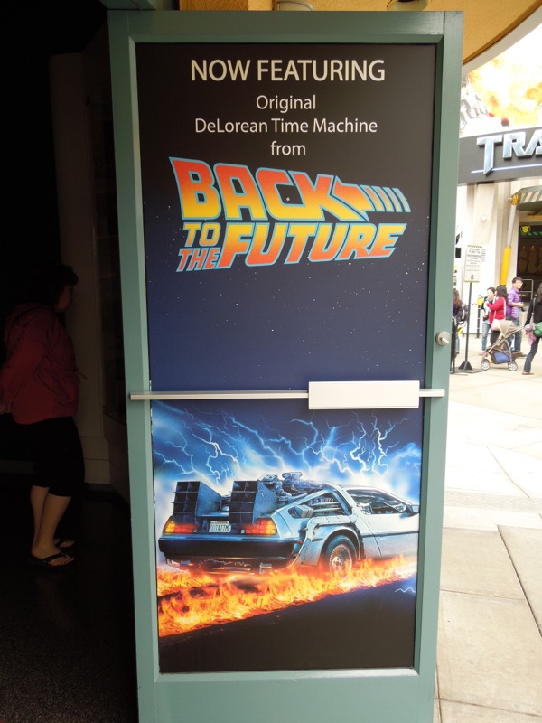 Back to Future DeLorean exhibit Universal Studios