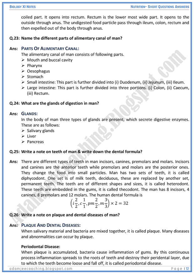 nutrition-short-question-answers-biology-11th