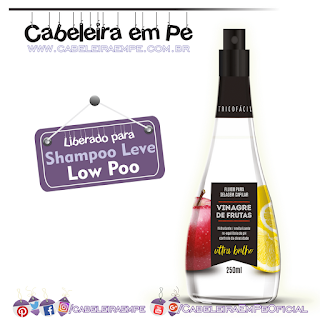 Fluido Finalizador Revitalizante Vinagre de Frutas- Tricofácil Liberado para Low Poo