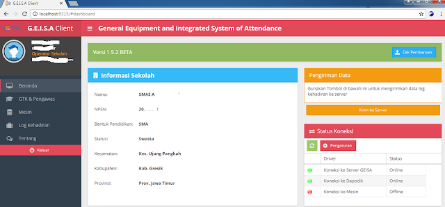 dasbor Geisa Online DHGTK FingerPrint