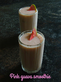 Pink guava smoothie, Tropical smoothie with guava