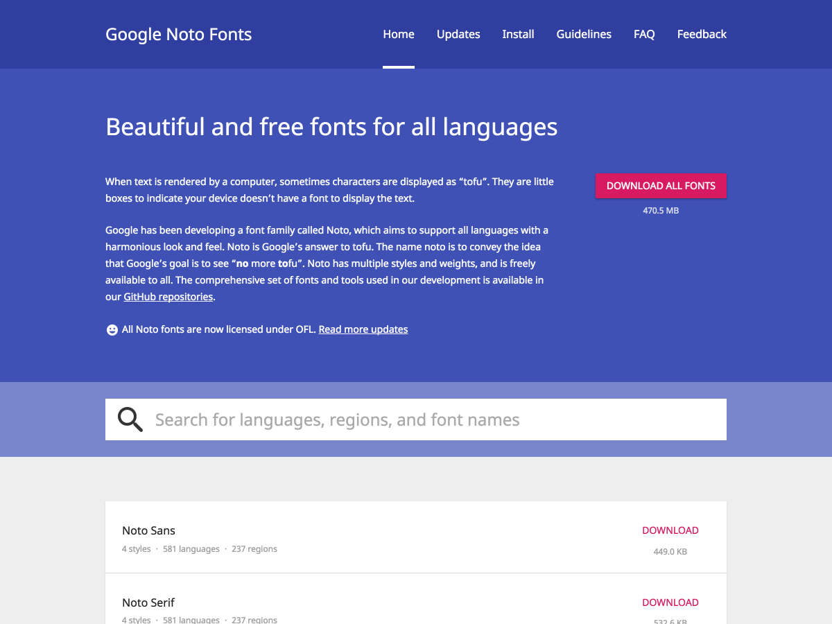 Download Font Terbaru 2016 - Google Noto Font