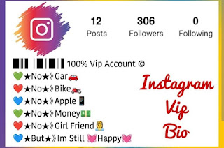 Instagram Vip Bio, bio for instagram, Instagram bio, Instagram bio V.I.P, Instagram bio vip, vip bio for Instagram, Insta vip bio for gangstar