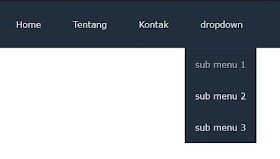 Membuat navbar sederhana dengan menu dropdown menggunakan HTML dan CSS