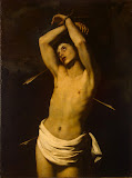 St Sebastian by Nicolas Regnier - Religious Paintings from Hermitage Museum