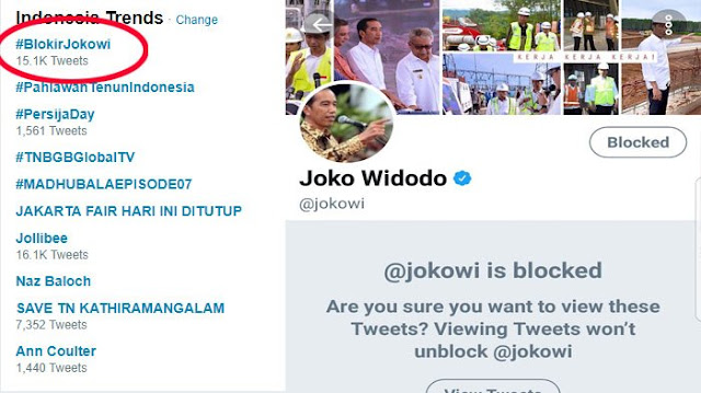 Tak Terima Telegram Di Blokir, Netizen Blokir Akun Jokowi #Blokir Jokowi