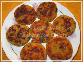 Simple Elephant Yam Cutlets / Karunai Kizhangu Cutlets